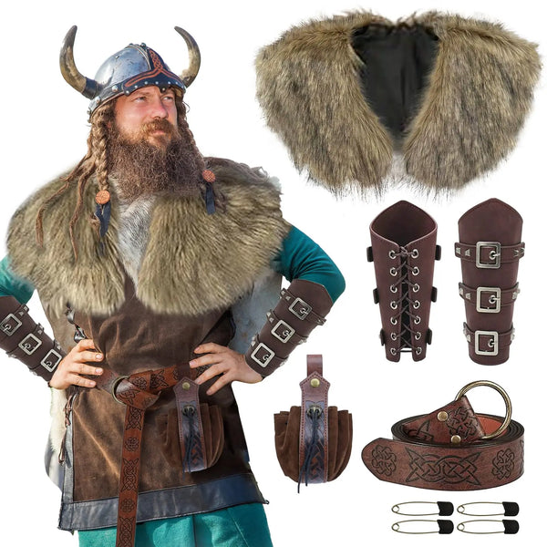 Men's Viking Halloween Costume - Gray