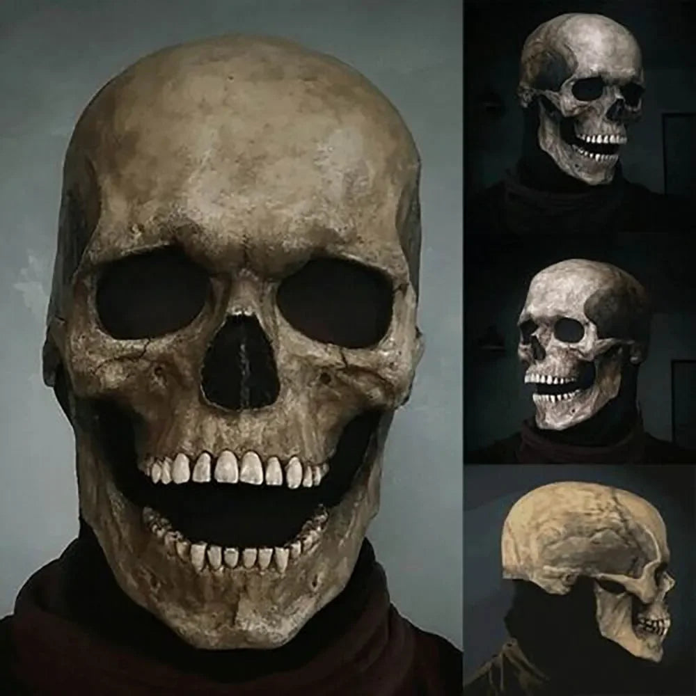 Halloween Mask Latex Scary Horror Decoration Full Head Skull Mask Helmet Cosplay Jaw Masque Gifts Party - product image 1