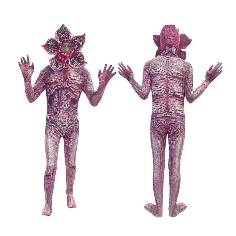 Adult Kid Cosplay Jumpsuit Demogorgon Cosplay Jumpsuit Bodysuit Mask Outfits Halloween Carneval Suit