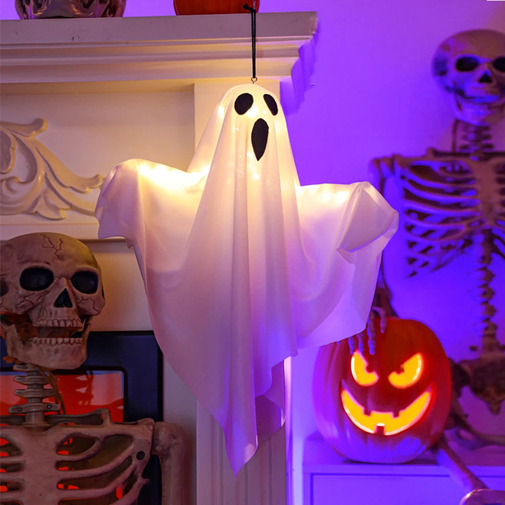 Halloween Glowing White Ghost LED Hanging Ghosts Horror Props with Fairy - product image 3