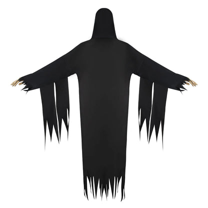 Halloween Cospaly Dress Adult Men Women Demon Scream Ghosts Death Demon Hoodie with Mask - Full Set / S