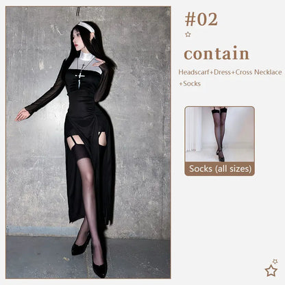 Adult sexy nun Costume - alternate view 7