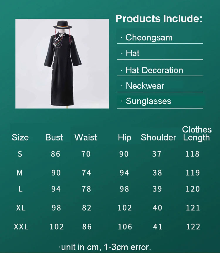 Chinese Horror Game Liyuting Cosplay Costume Cheongsam Suits Halloween Carnival Fancy Outfit - product image 11