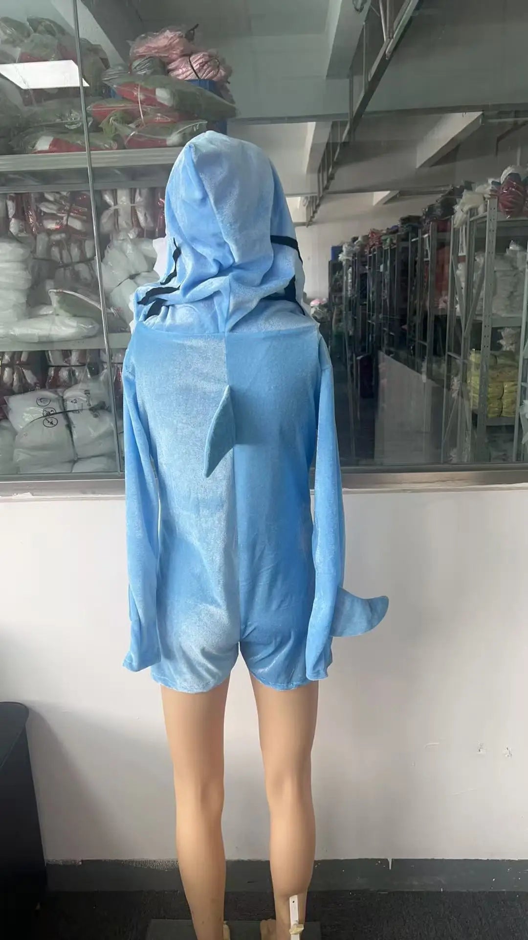Shark Cosplay One-Piece Costume Halloween Christmas Stage Show Outfit