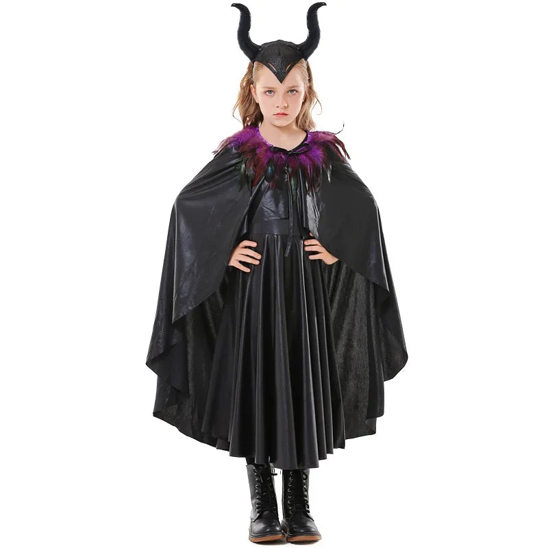 Halloween Beauty Kids Witch Costume Kids Day Girls Demon Queen Vampire Costume Dress - View 6