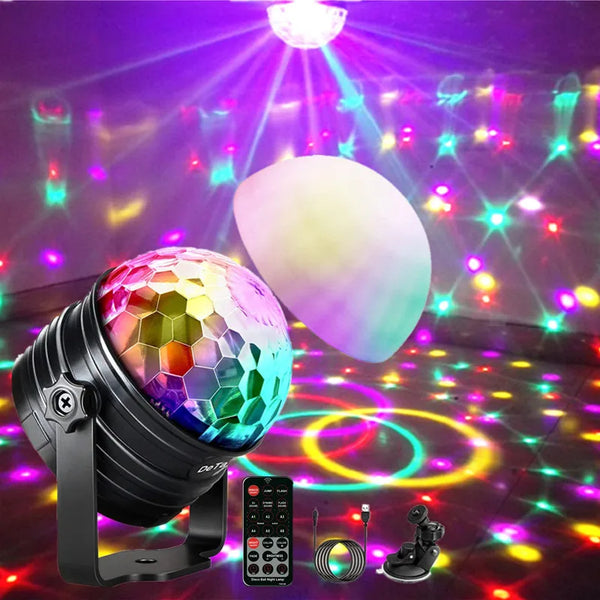 Disco Stage Lamp 2in1 Night Light Portable USB Plug Sound Controlled LED Strobe Light Romantic Atmosphere Lamp - product image 1