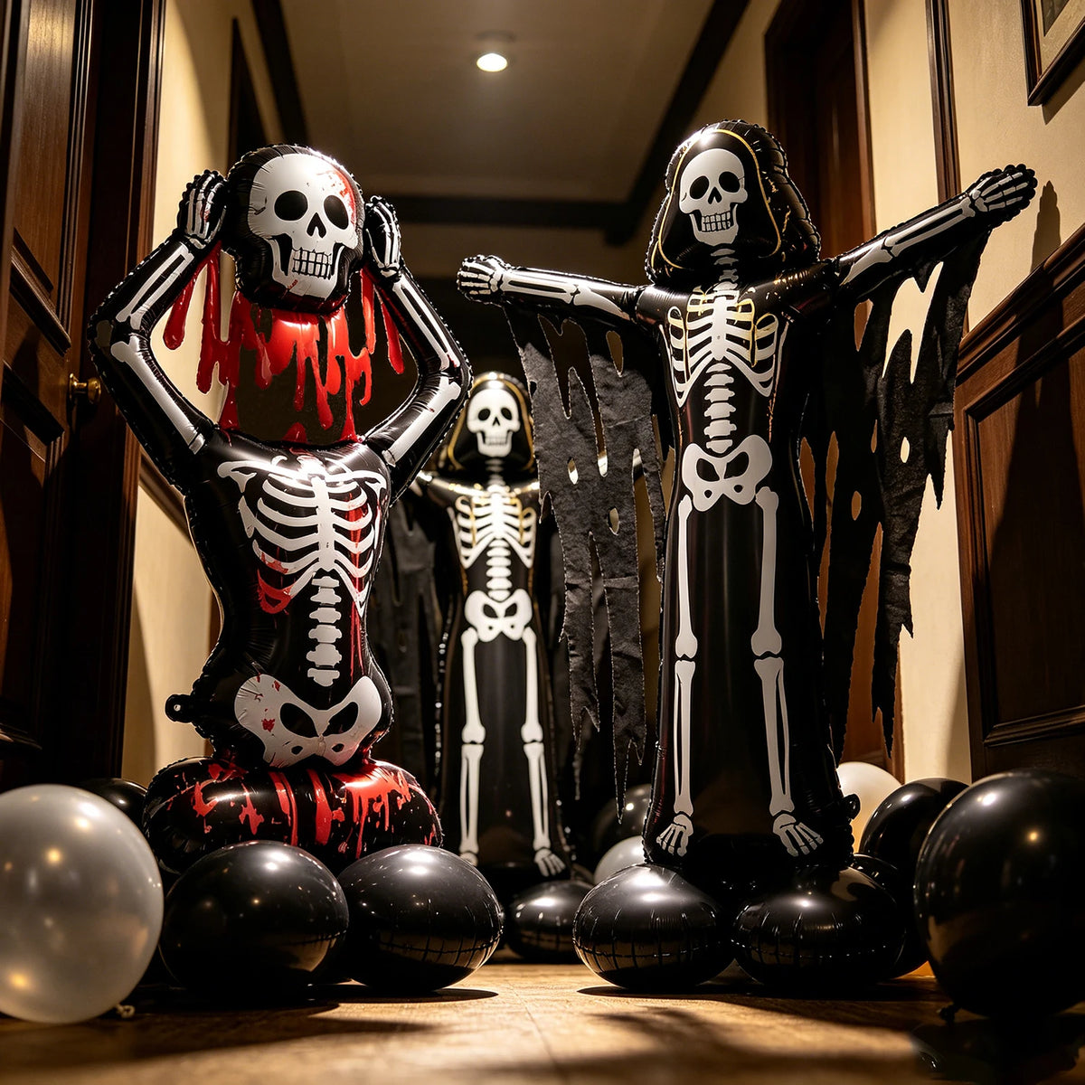 Foil Balloon Trick Treating Haunted House Halloween Decoration