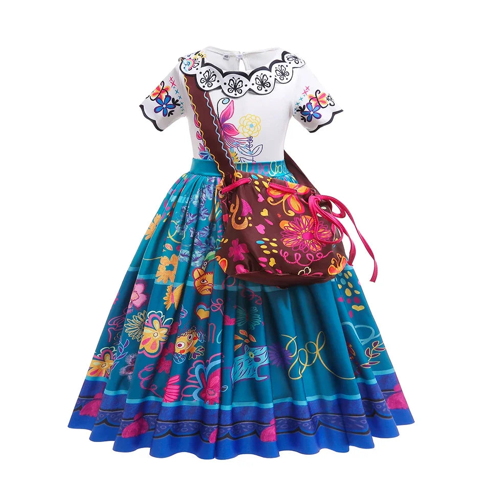 Kids' Princess Long-Haired Tower Princess Snow Kingdom Princess Ice Queen Princess Birthday Costume - alternate view 6
