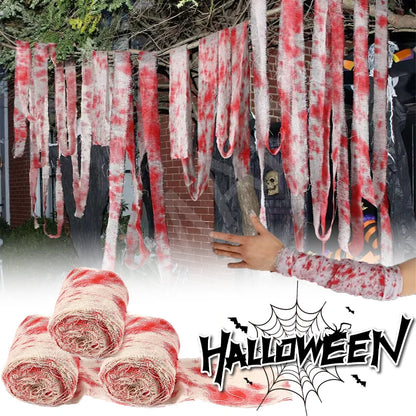 Halloween Bloody Gauze Roll Fake Blood Bandage Wrap Creepy Mummy Zombie Costume Fake Blood Creepy Accessories - product image 1
