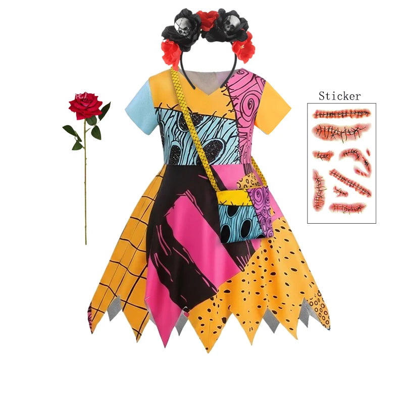 Kids' Horror the Nightmare Before Xmas Toddler Classic Sally Halloween Costume - A / 5-6T(130)