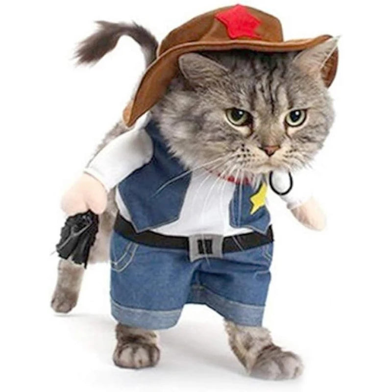 Pet Cowboy Funny Dog Cat Small Dogs Accessories Costume