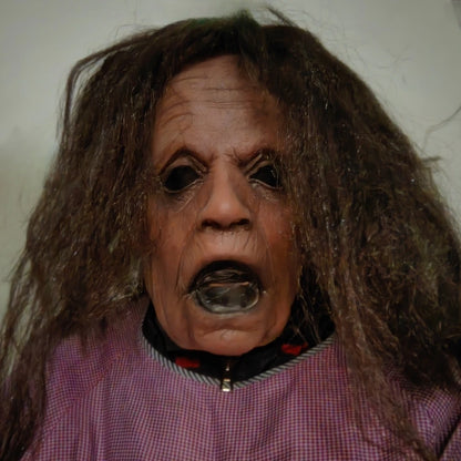 Halloween Lady Mask Realistic Old Man Mask Creepy Human Latex Masks Scary Screaming - View 6