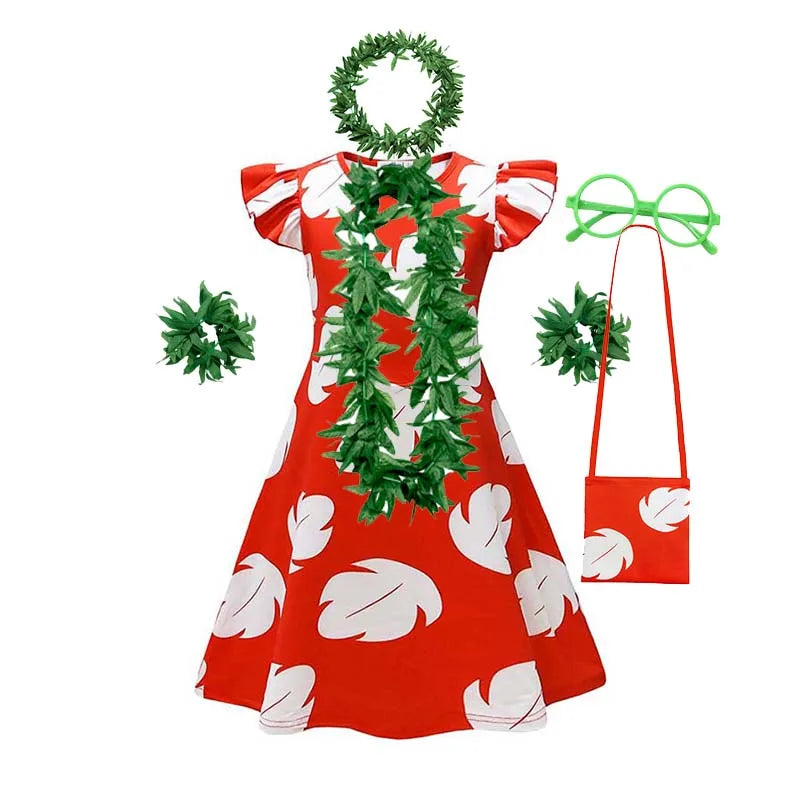 Girls Stitch-Themed Halloween Costume Dress