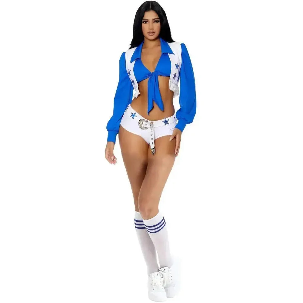 Sexy Football Babe Sports Meeting Pro Football Cheerleader-Inspired Costume Fancy