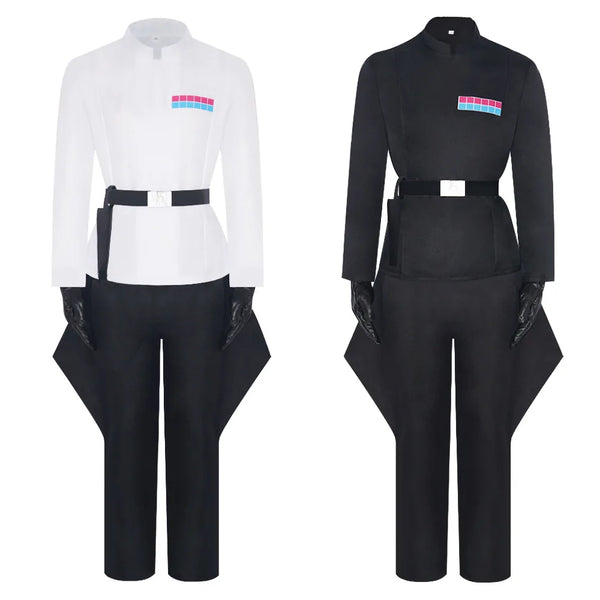 Men Movie Guerre Stellari Imperial Officer Costume for Halloween Rogue Costume Uniform - WHITE / XL