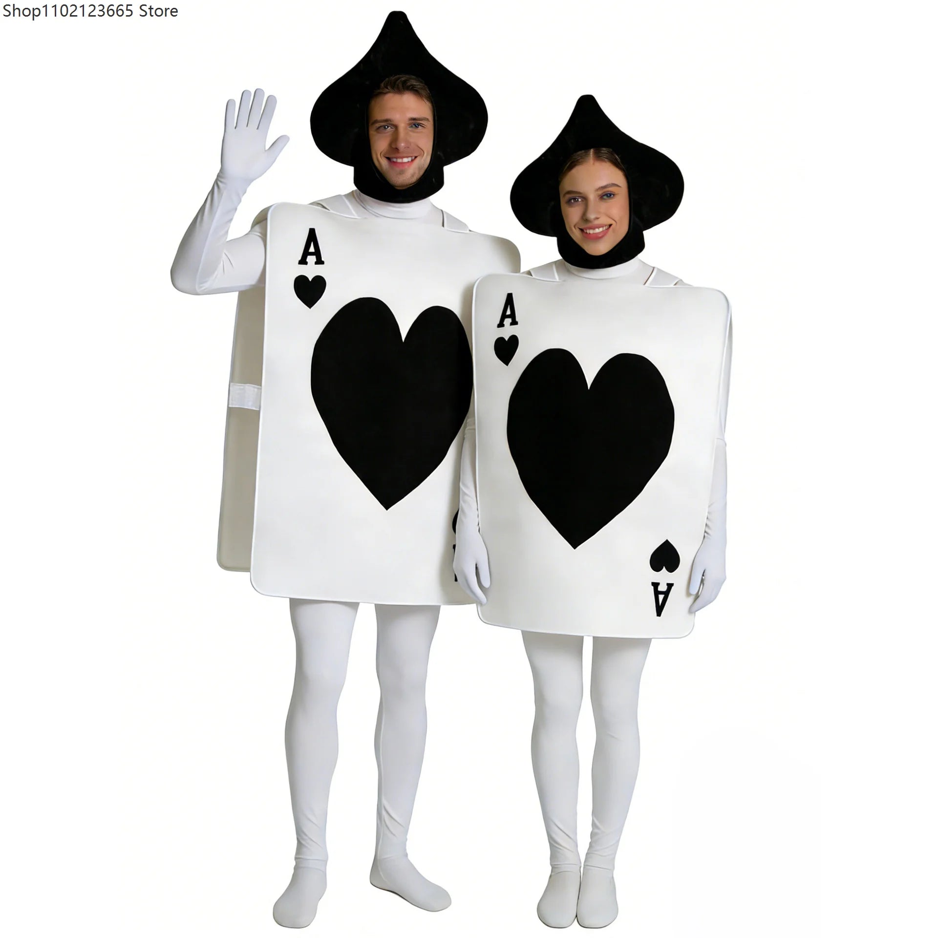 Adult Wonderland Fairy Tale Set Couple Halloween Playing Cards Hearts Ace Costume Purim - View 3