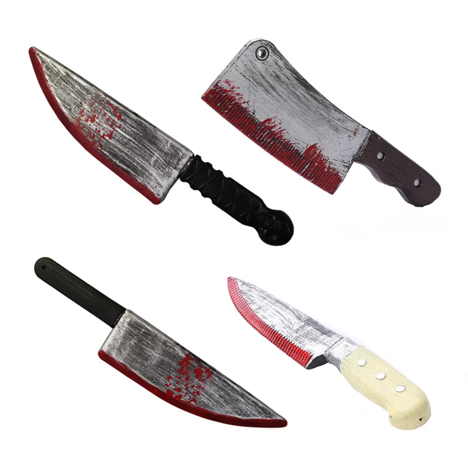 Realistic Fake Knife Prop with Fake Blood Scary Halloween Decorations Prank Toy Halloween Party Haunted House - product image 1