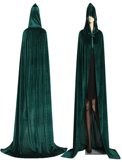 Adult Witch Gothic Hooded Cloak Vampires Grim Reaper Capes Costume - alternate view 11