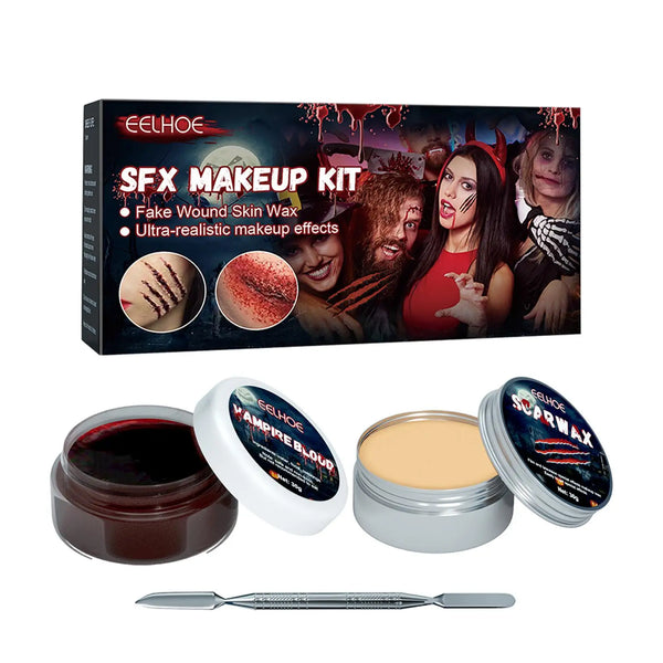 Professional Halloween Makeup Kit Fake Wound Scar Fake Blood Paint Scar Wax Halloween Special Effect Make Up - product image 1