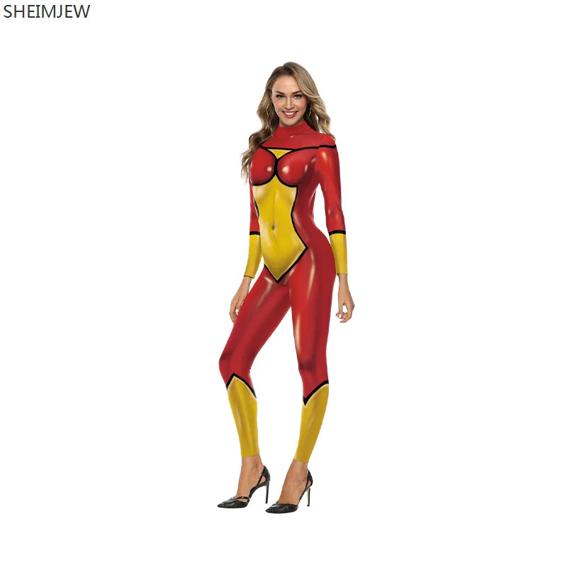 Superhero Bodysuit for Women | Printed Combat Costume