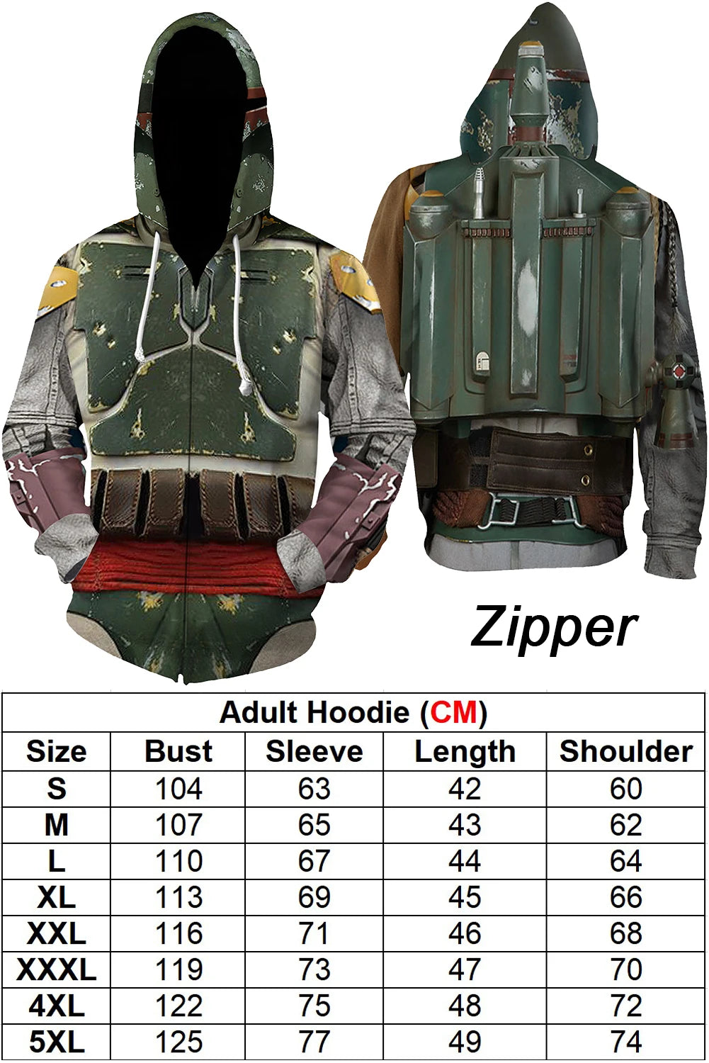 Din Djarin Costume Adult Kids Battle Armor Printed Hoodie Pant Movie Space Bounty Hunter - Kids Suit A / L