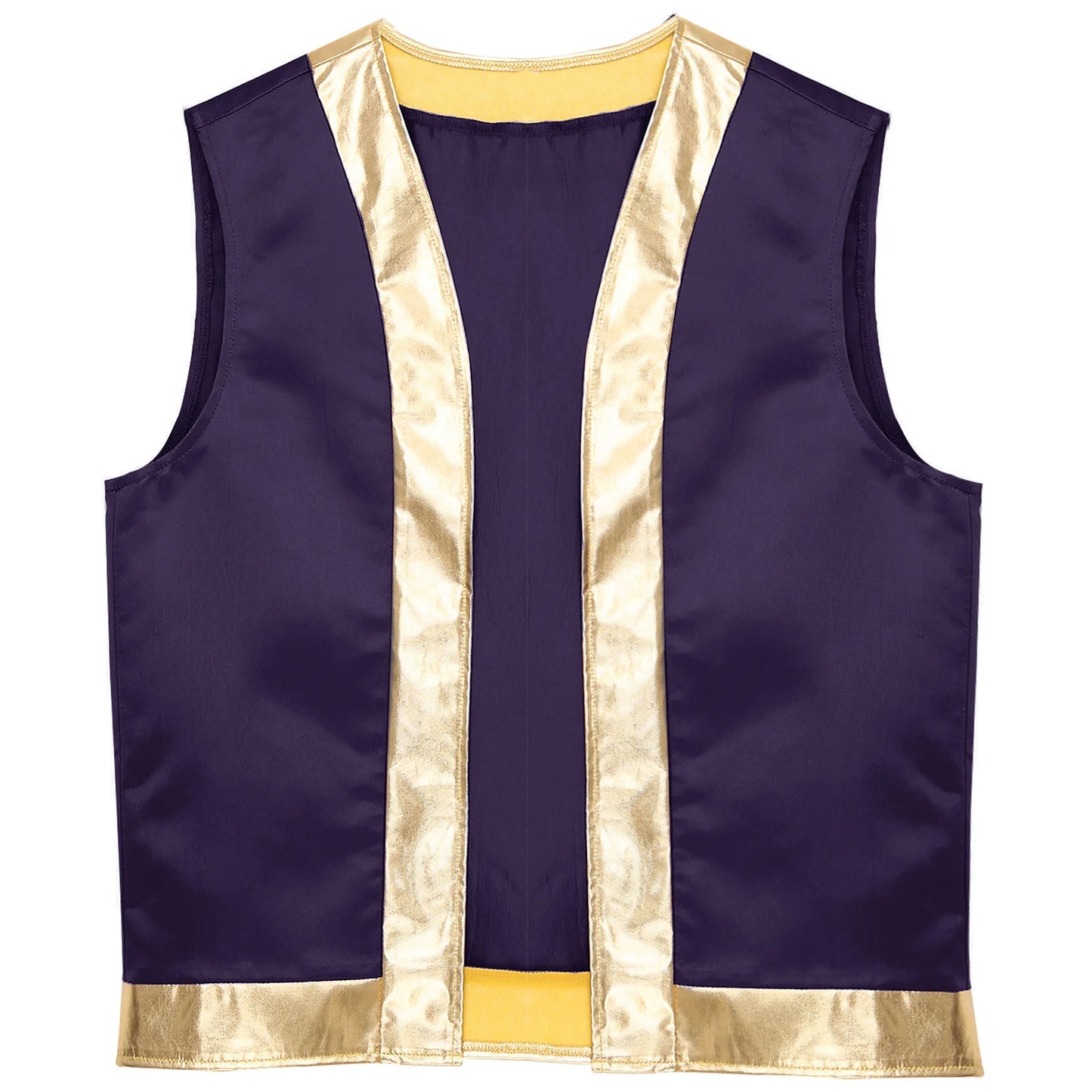 Men's Toad Sleeveless Vest Waistcoat Arabian Prince Lamp Up Mythical Costume - alternate view 8