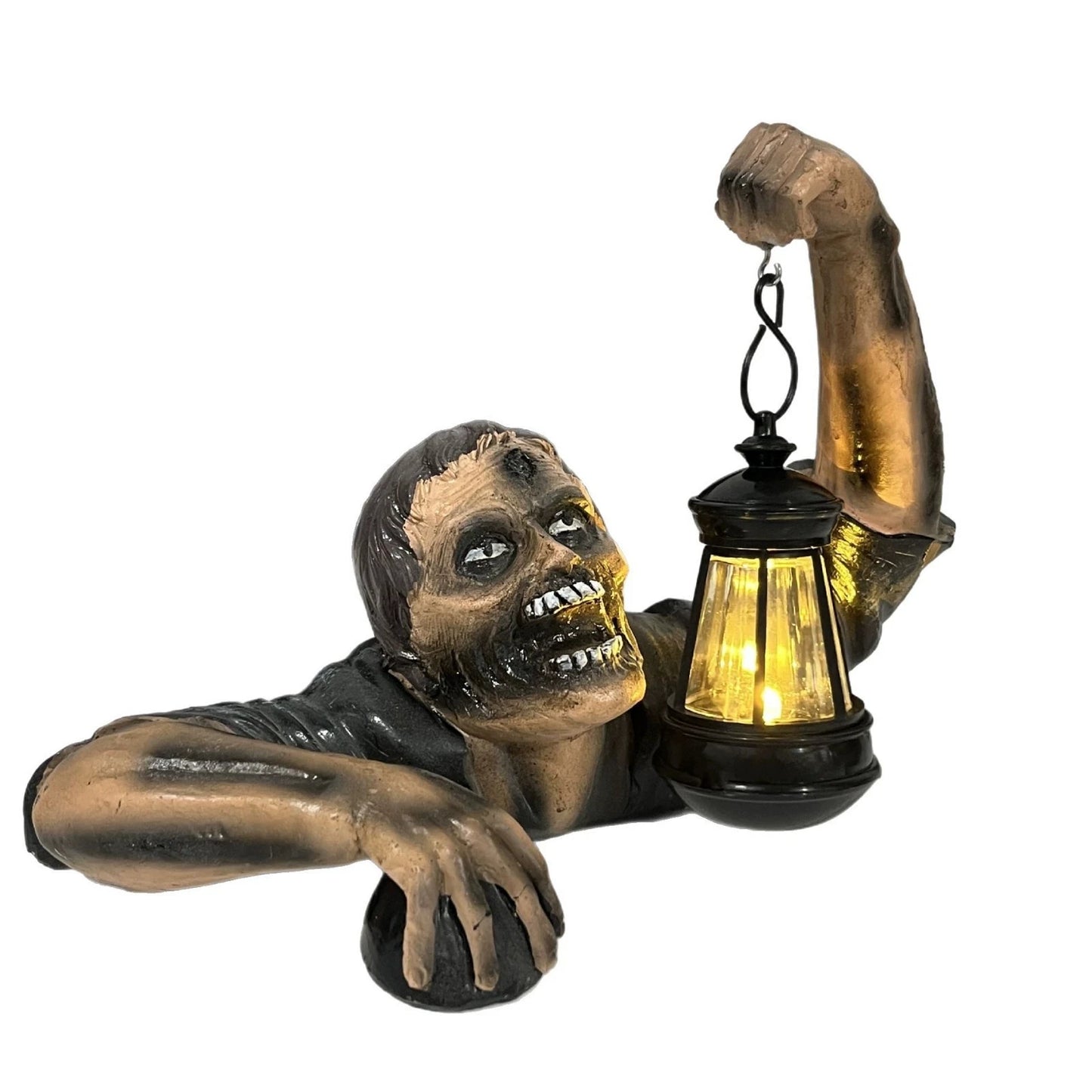 1pc Halloween Zombie Crawling Horror Decor, Scary Led Lights Zombie Holding - product image 6