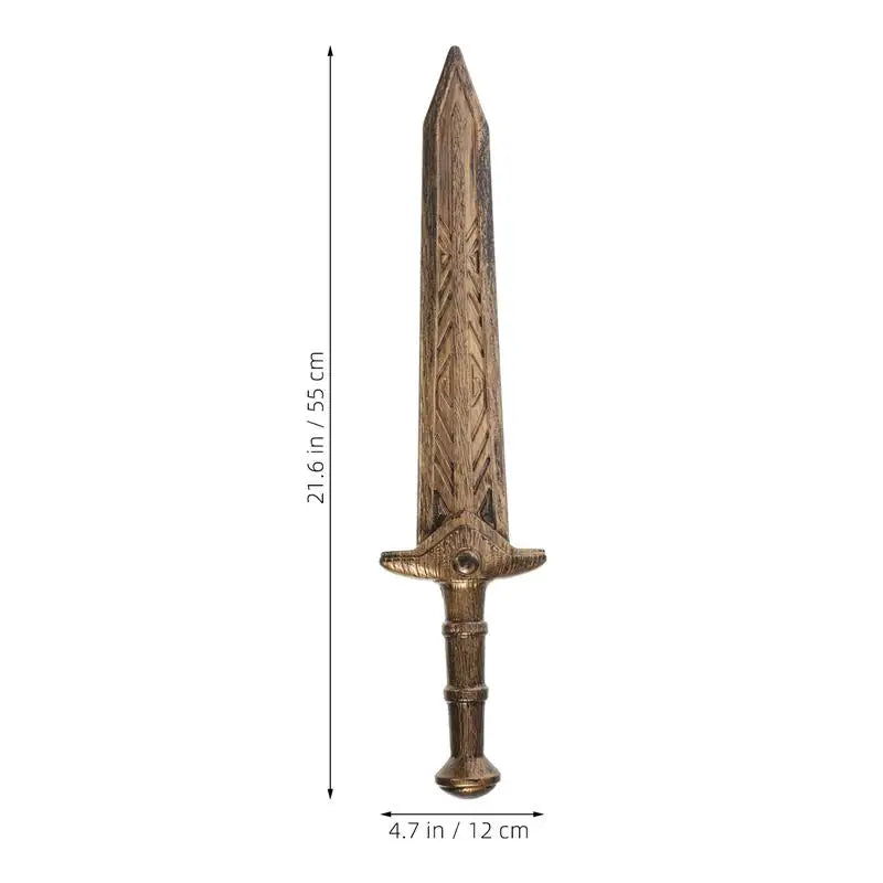 Durable Silver Broad Sword Cosplay Props Halloween Sword Costume Party Supplies Roman Sword Prop Interactive - product image 4