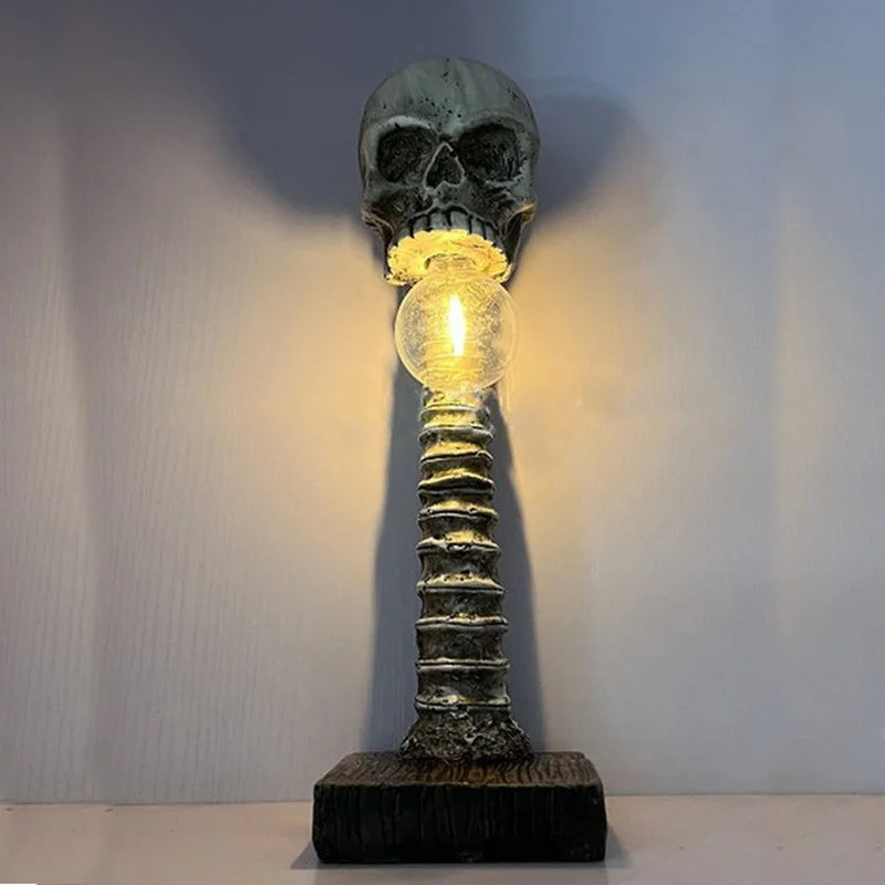 Halloween Skull Skeleton Lamp Horror 3D Statue Table Light Party Ornament - product image 5