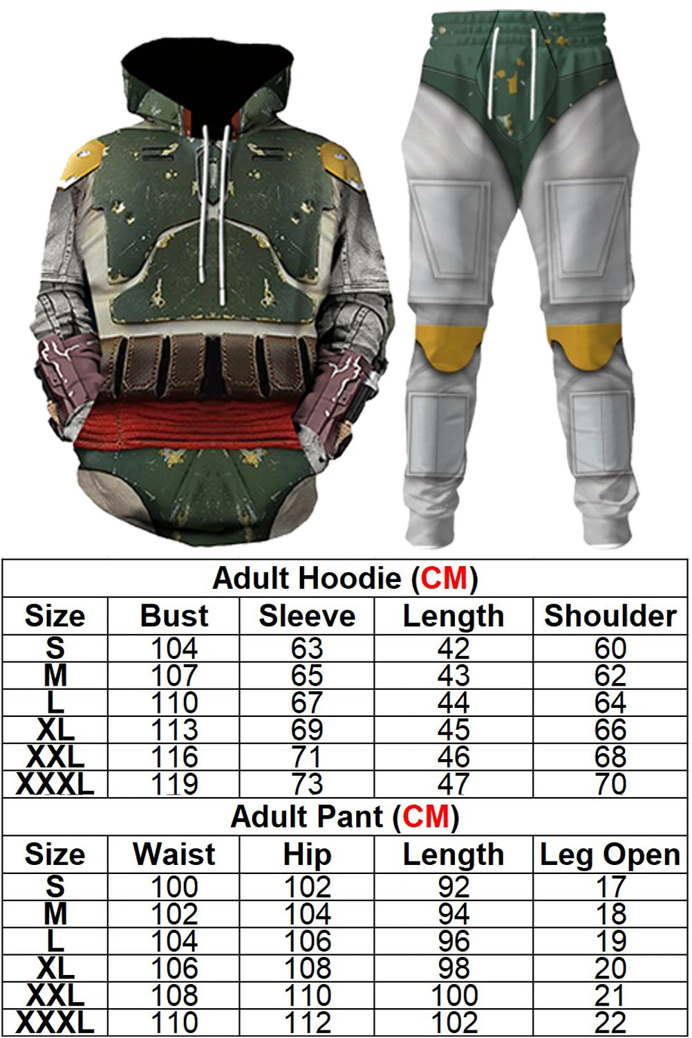 Din Djarin Costume Adult Kids Battle Armor Printed Hoodie Pant Movie Space Bounty Hunter - Kids Suit B / M