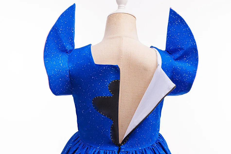 Girls Stitch-Themed Halloween Costume Dress