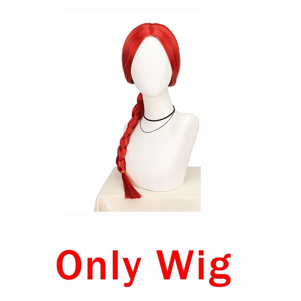 Movie and Anime Tops Pants Wigs Red Braids Hair Accessories Costume - alternate view 8