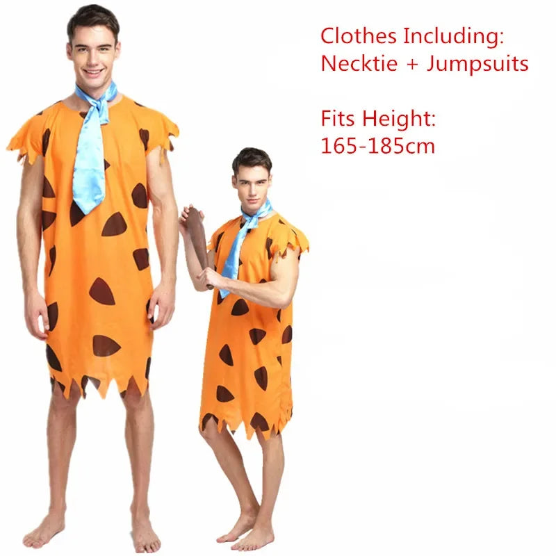 Men Women African Original Savage Costume Adults Wildman Costume Dress - 24 / One Size