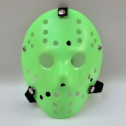 Horror Hockey Style Mask Scary Full Face Costume Mask for Adults Halloween Costume and - black