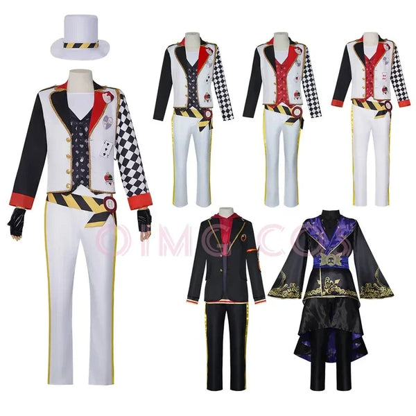 Twisted Wonderland Ace Trappola Costume Deuce Adult Uniform Anime Trey Halloween Cater - E Costume / XXL