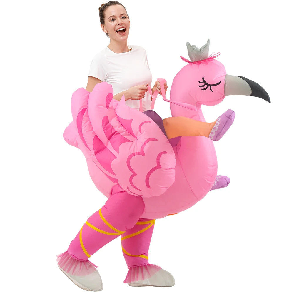 Halloween costume party fun role-playing costume flamingo inflatable costume funny costume adult blowing suit - product image 2