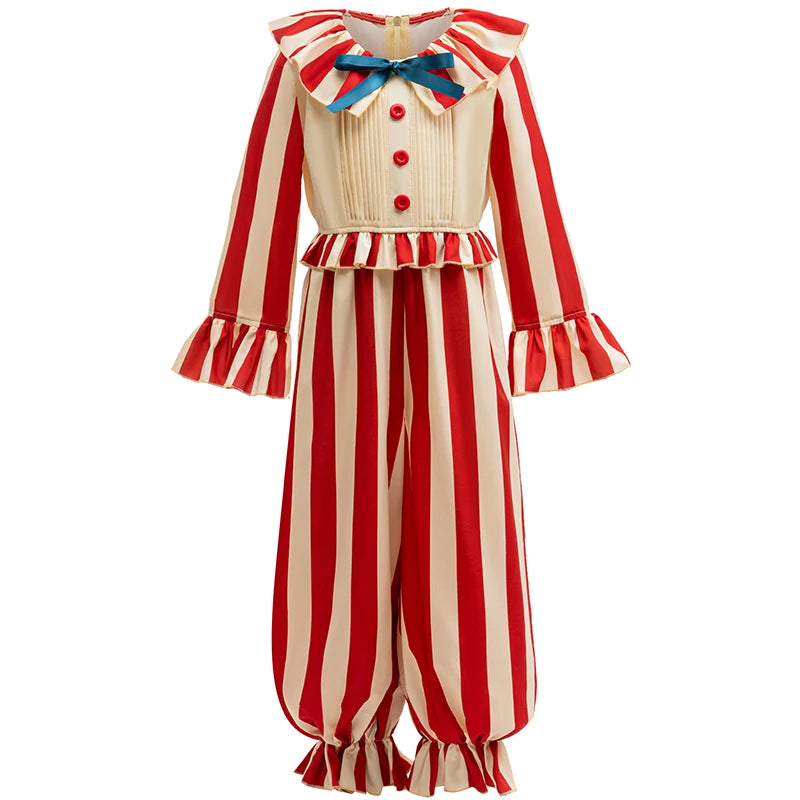 Boys Halloween Circus Clown Costume Striped Jumpsuit for Kids Birthday - product image 7