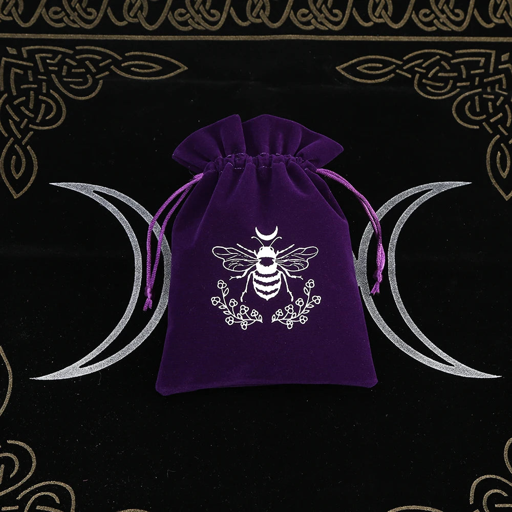 Embroidered Velvet Tarot Card Storage Bag