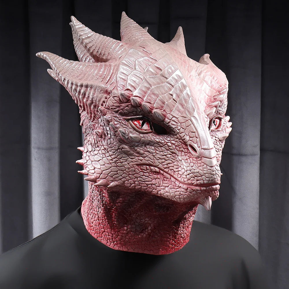 Game Dragon Mask Cosplay Animal Warrior Character Monster Latex Helmet Halloween Costume Props - product image 3