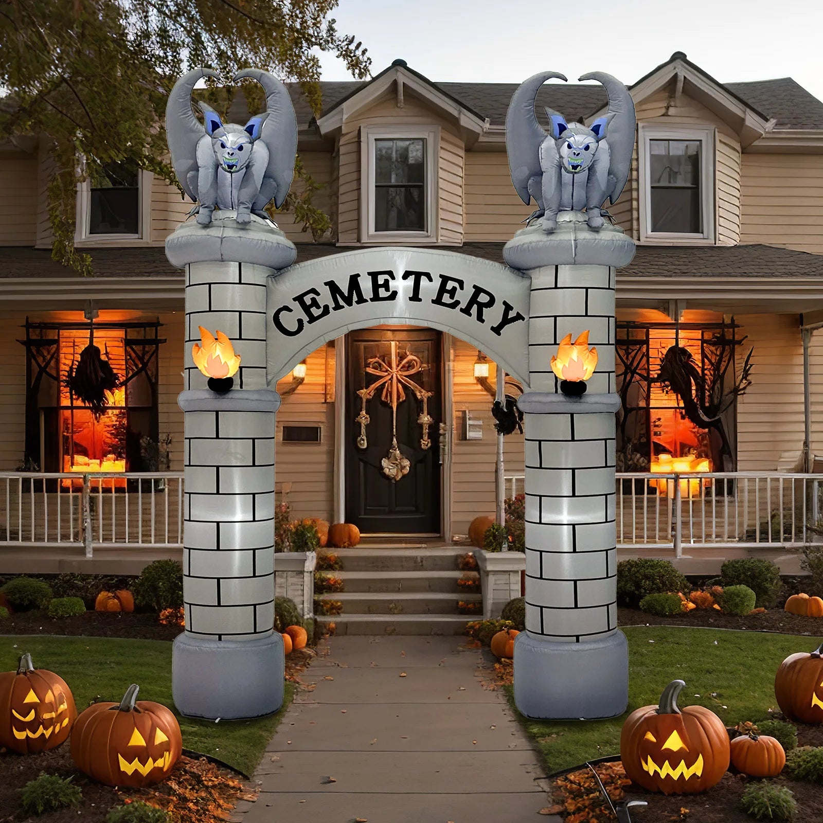 10FT Halloween Inflatables Outdoor Decorations, Halloween Inflatable Archway Blow Up Yard Decorations, Outdoor Lawn Decor