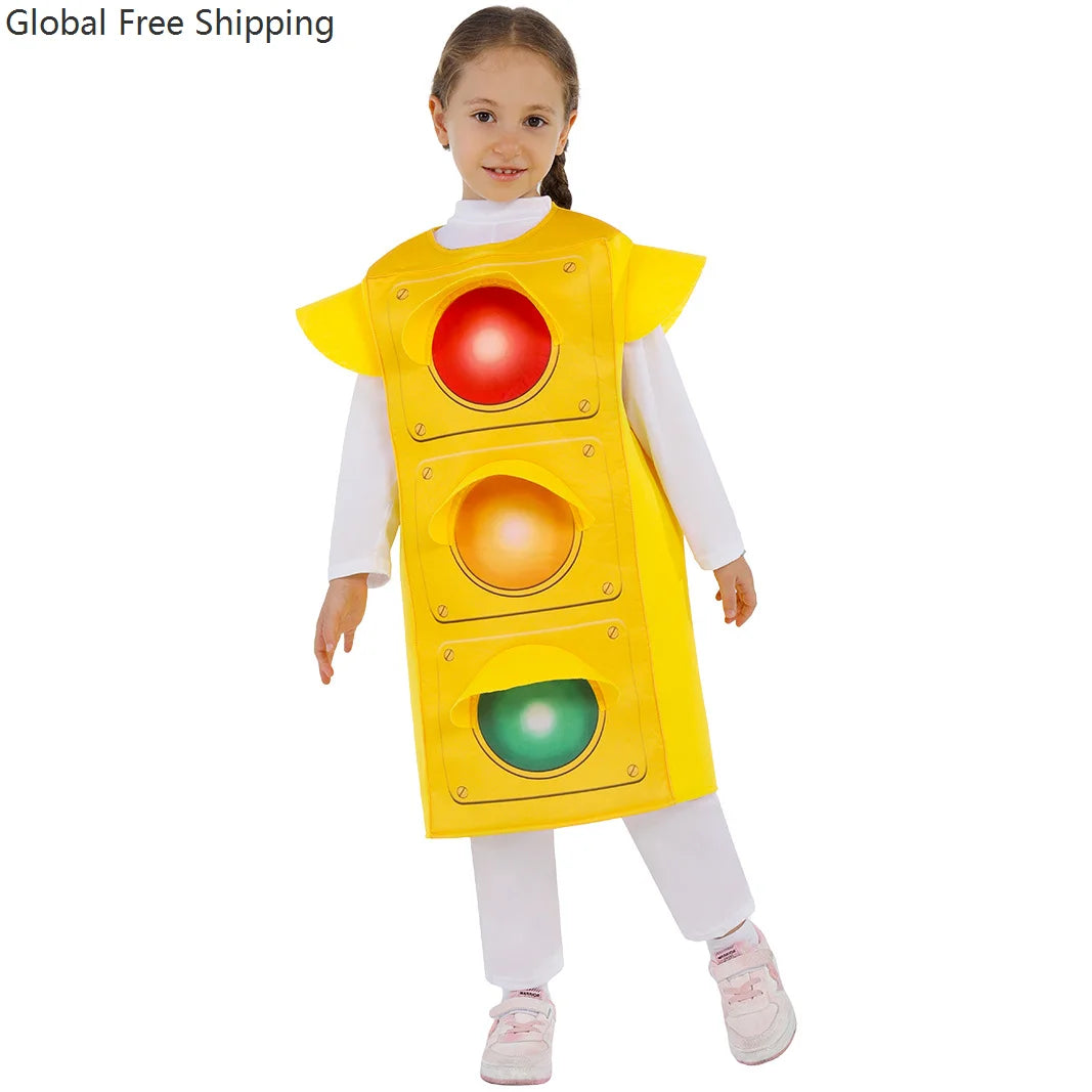 Halloween Kids Costume for Boys and Girls Kindergarten Road Safety Drills Outfit - product image 3