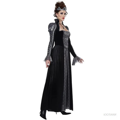 Women's Halloween Day of the Dead Sexy European Medieval Retro Court Gothic Queen Evil - Discount Halloween City