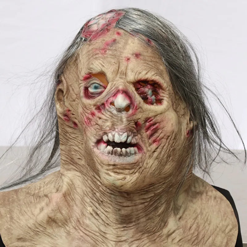 Halloween Zombie Scary Mask Makeup Ball Ghost House Chamber Zombie Trick Prop - product image 2