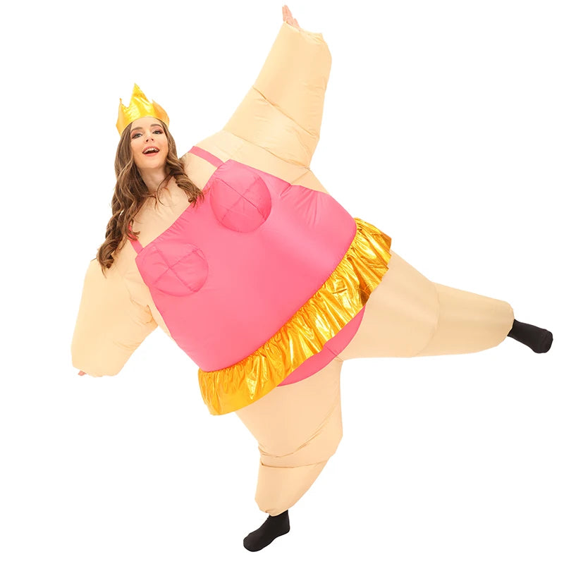 Adult Inflatable Ballet Clowns Costume Fit for Halloween Performance Joker Costume for Men - 1052 Adult Size / 59.1–74.8 in (150–190 cm)