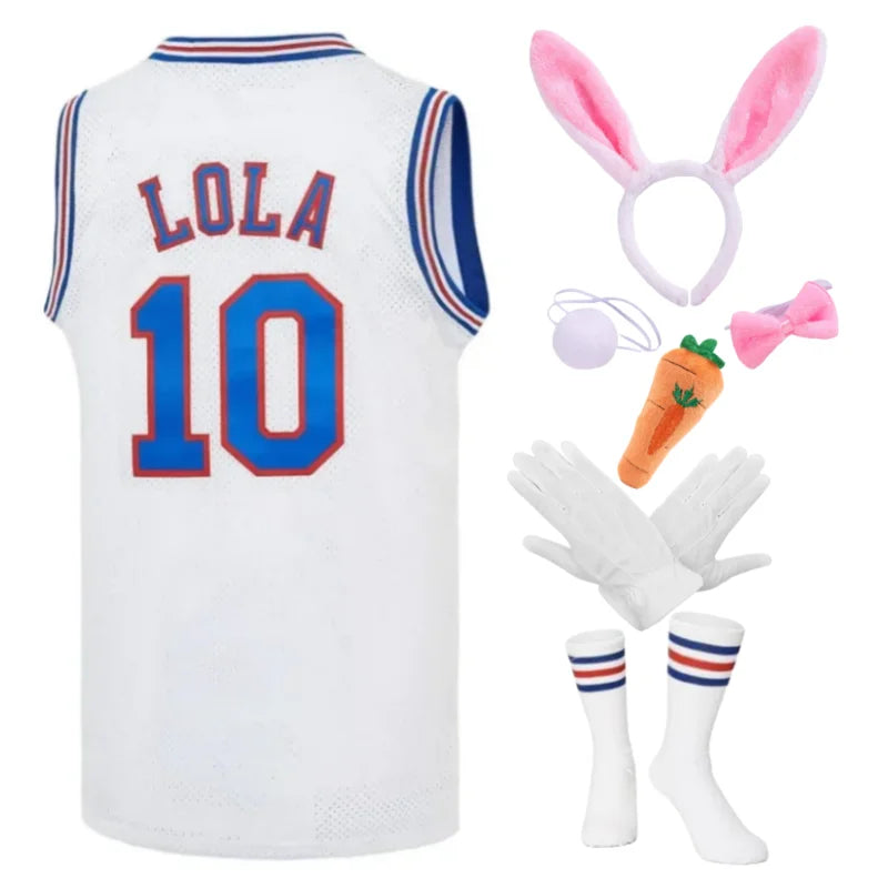 Cartoon Bunny Basketball-Inspired Sewing Shirt Easter For Women and Men Costume Set