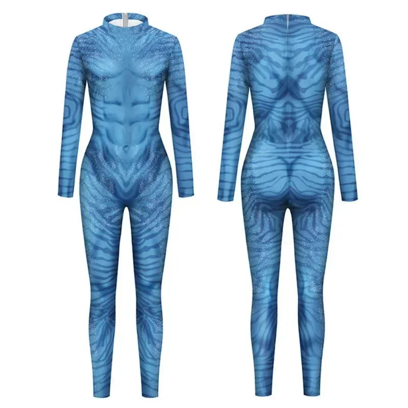 Movie Avatar Cosplay Costume Themed 3D Digital Print Jumpsuit For - view 5