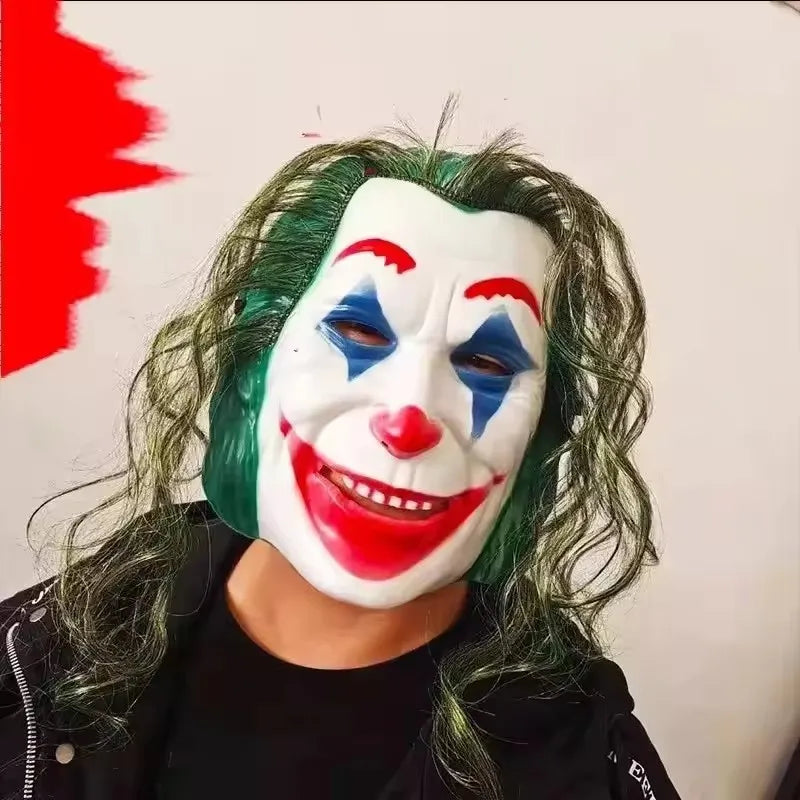 Halloween Joker Mask Costume Clown Costume Props Full Face Terror Decoration Costume - View 4