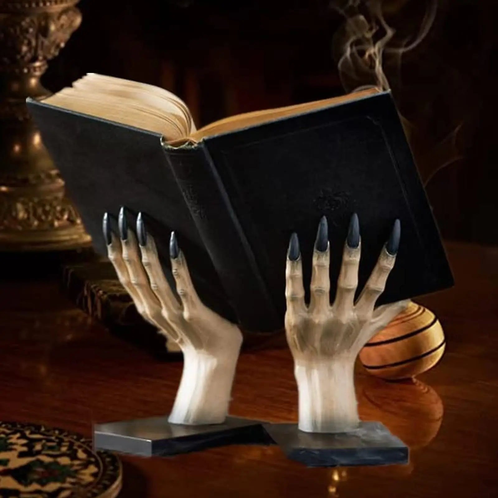 Halloween Bookends Decor Gothic Home Decor Bookends Shelves Unique Scary Monster Hand Book Ends Spooky - product image 1