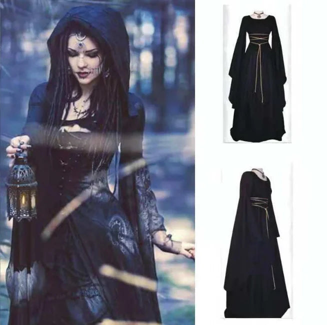 Medieval Witch Dress for Women Halloween Carnival Party Cosplay Performance - product image 1