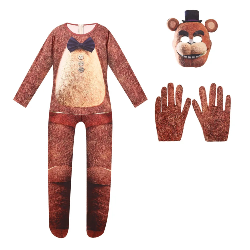 Kids' Anime Horrible Five Nights Freddyed Jumpsuit Nightmare Bonnie Costume - alternate view 7